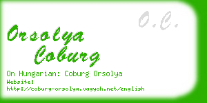 orsolya coburg business card